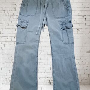 American Eagle Outfitters Women's Straight Leg CargobJeans - Grey